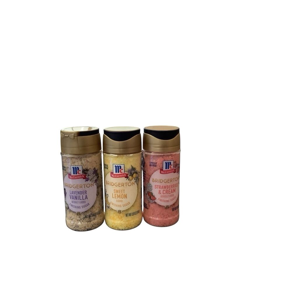 Bridgerton Finishing Sugar Strawberries & Cream, Sweet Lemon, Lavender Vanilla